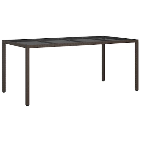 vidaXL Stół jadalniany Brązowy 190x90x75 cm Polirattan