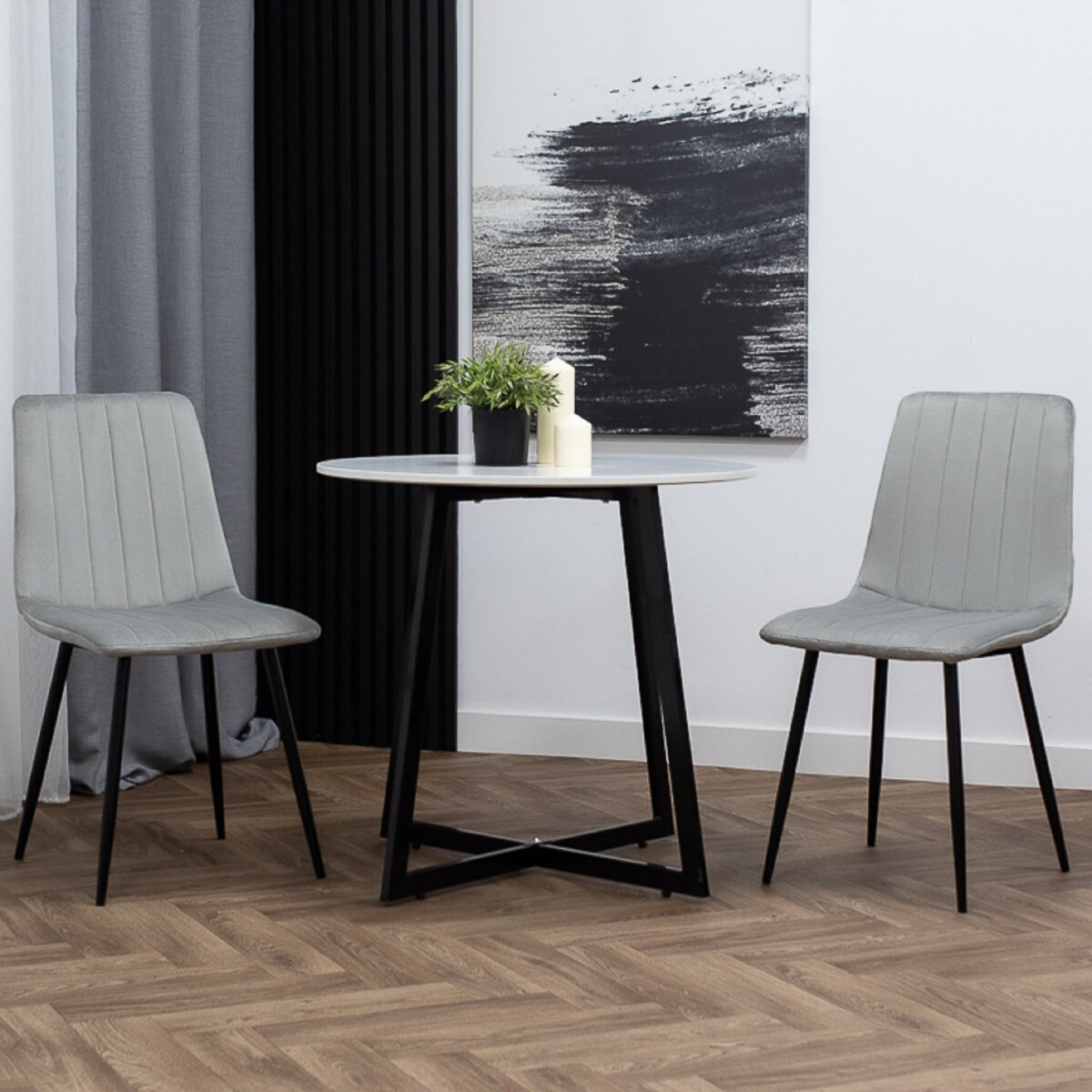 Krzesło tapicerowane welur loft do salonu jadalni nowoczesne