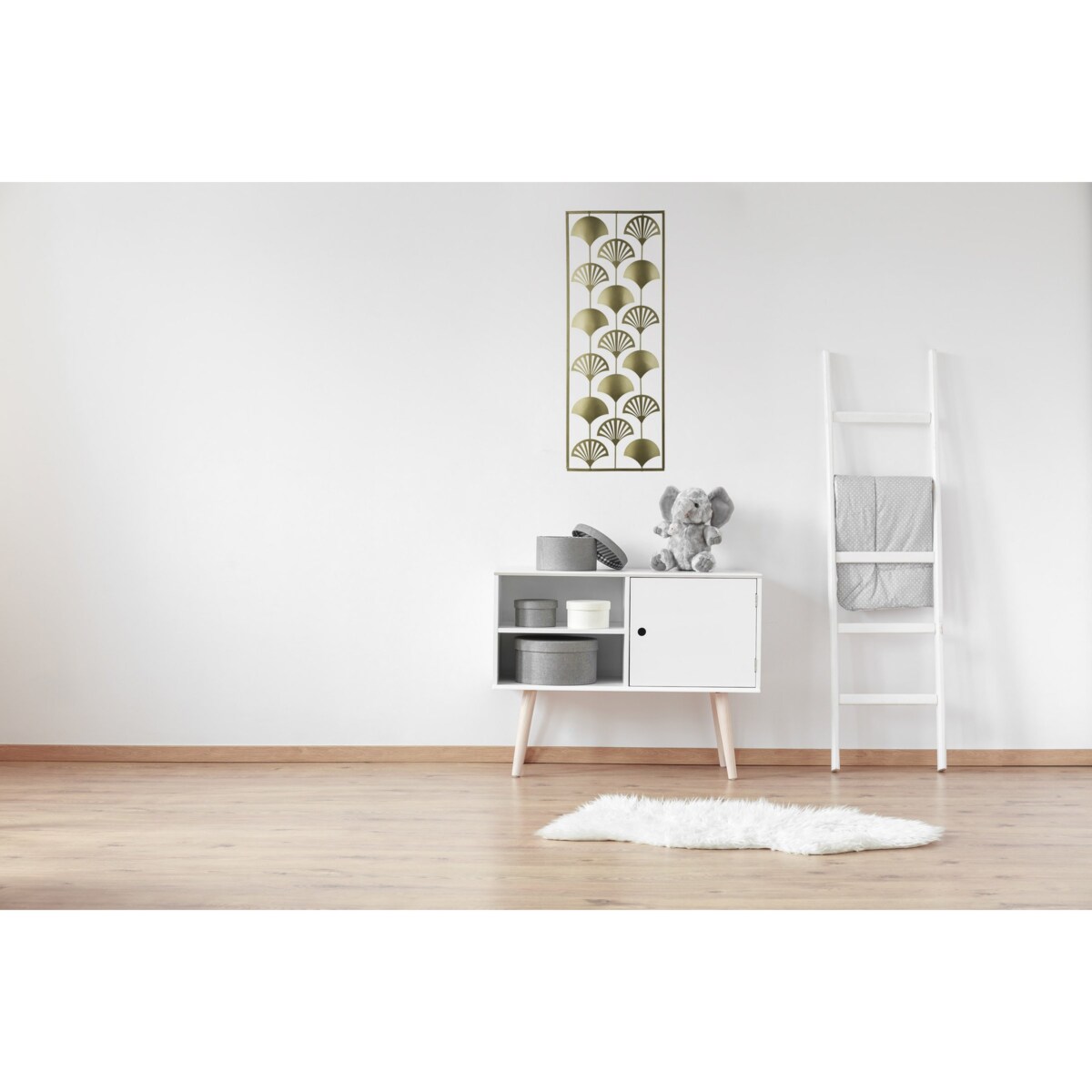 Metalowa ozdoba na ścianę z motywem złotych liści, dekory ścienne, ozdoby z metalu, ozdoby na ścianę do salonu, metaloplastyka