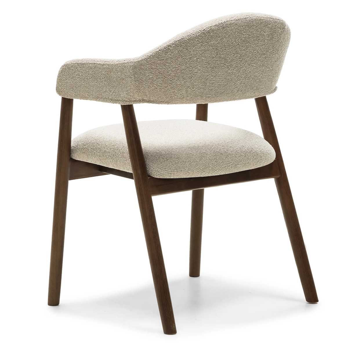 Krzesło tapicerowane YPSILA beżowe boucle 81x57x54 cm