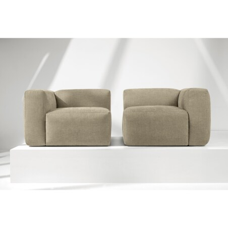 KONSIMO BUFFO 2-osobowa sofa z niezwykle miękkim i wygodnym siedziskiem, kolor piaskowy