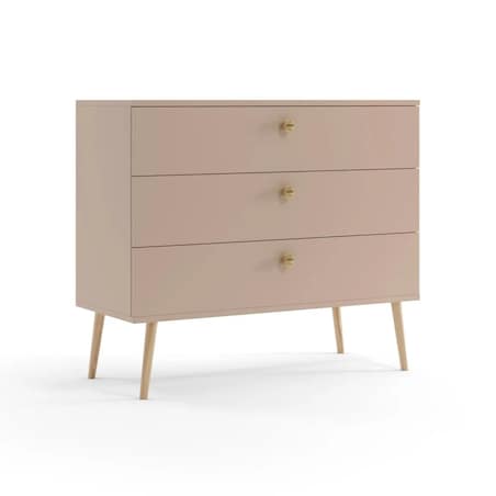 Komoda LEBEL 2 z szufladami 100cm macchiato