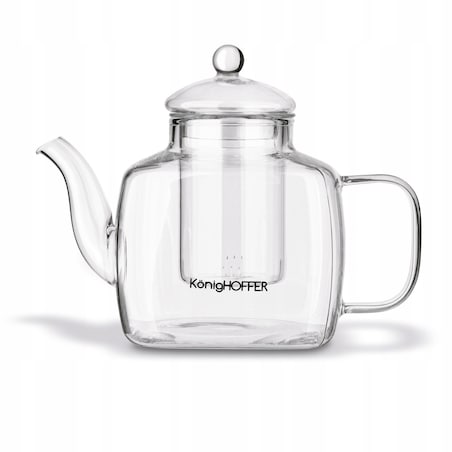 DZBANEK Z ZAPARZACZEM szklanym sitko imbryk czajnik na zioła herbatę 1,2 L