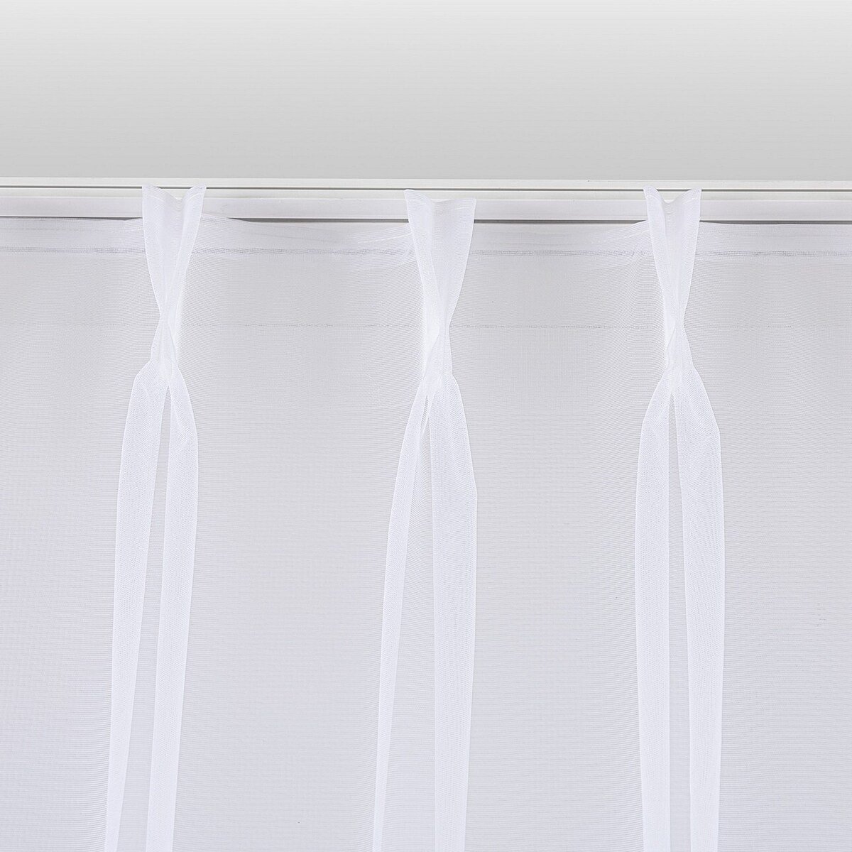 Firana na haczykach flex podwójnych 300x265 biały