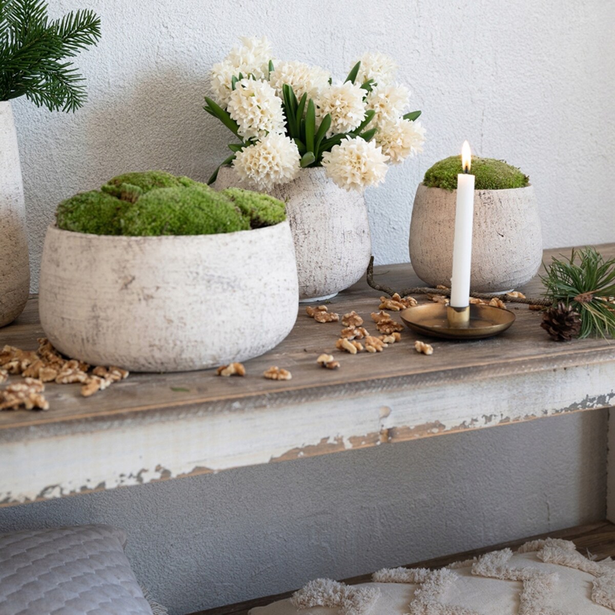 DONICZKA NA BONSAI PŁASKA NISKA DUŻA 24cm skandynawska okrągła na balkon
