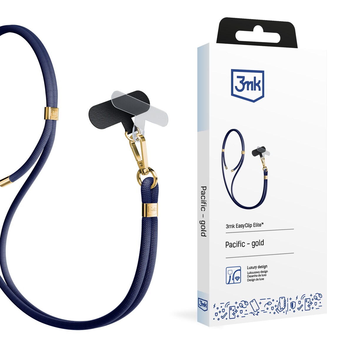 Smycz do telefonu - 3mk EasyClip Elite Pacific