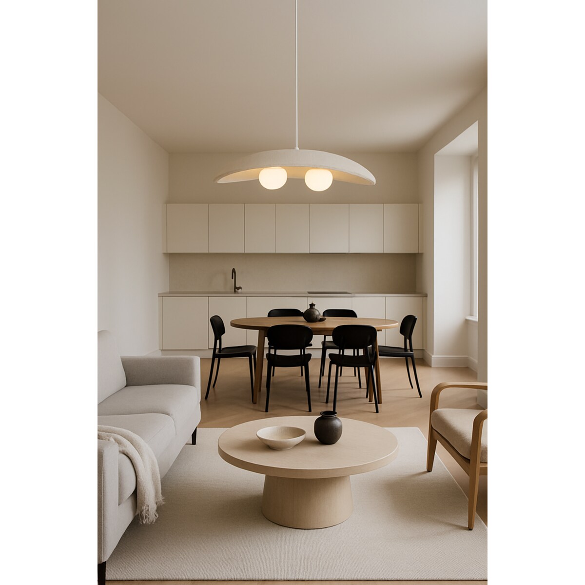 LAMPA WISZĄCA SHIRO BIAŁA