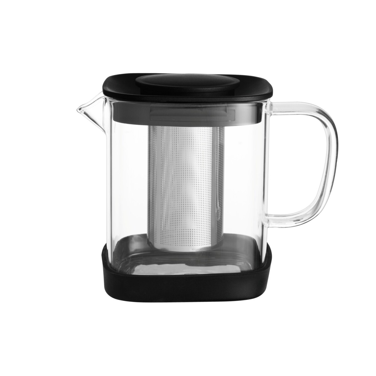 Kwadratowy dzbanek z zaparzaczem, 1 l