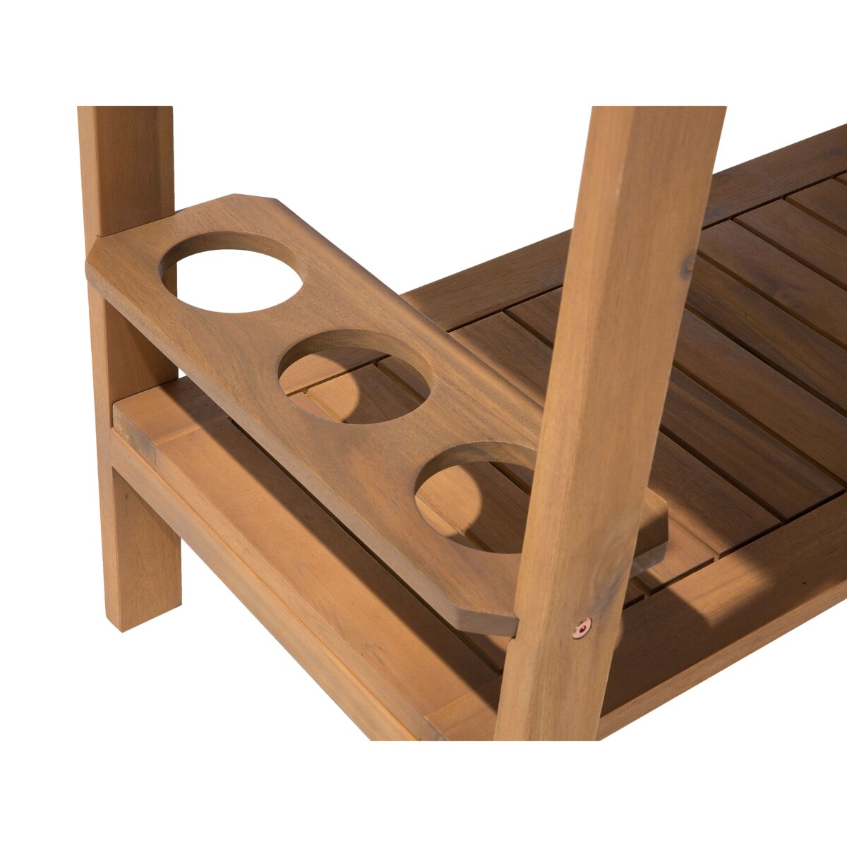 Wózek kuchenny akacjowy jasne drewno SASSARI