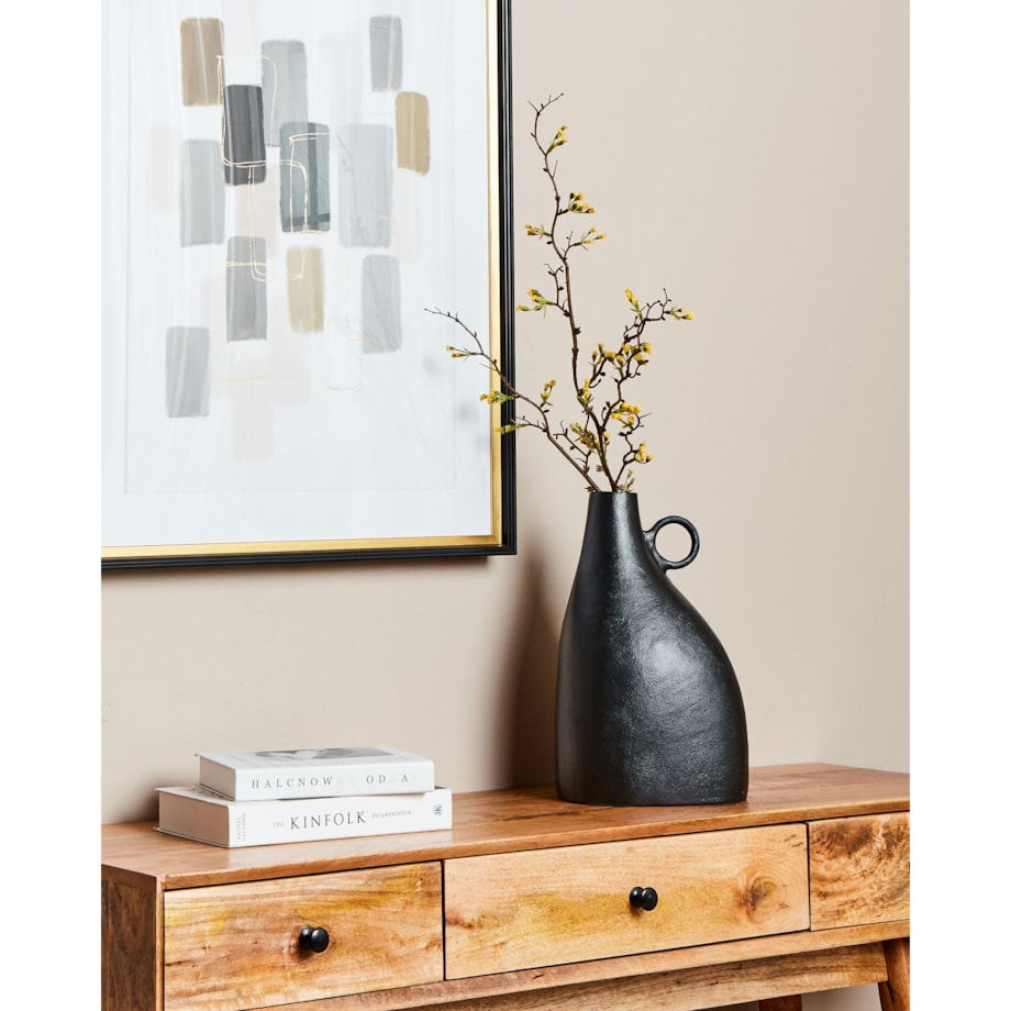 Aluminium Wazon dekoracyjny 36 Czarny NARBADA