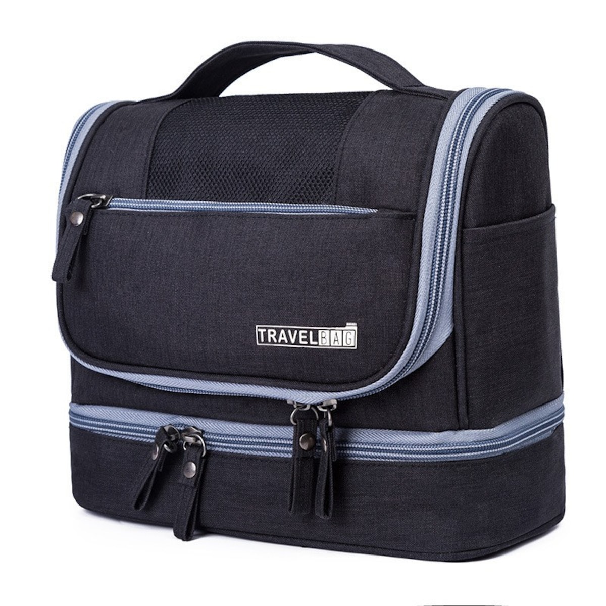 Kosmetyczka wodoodporna rozkładana 2 poziomowa  25x21x11,5cm KS103WZ2