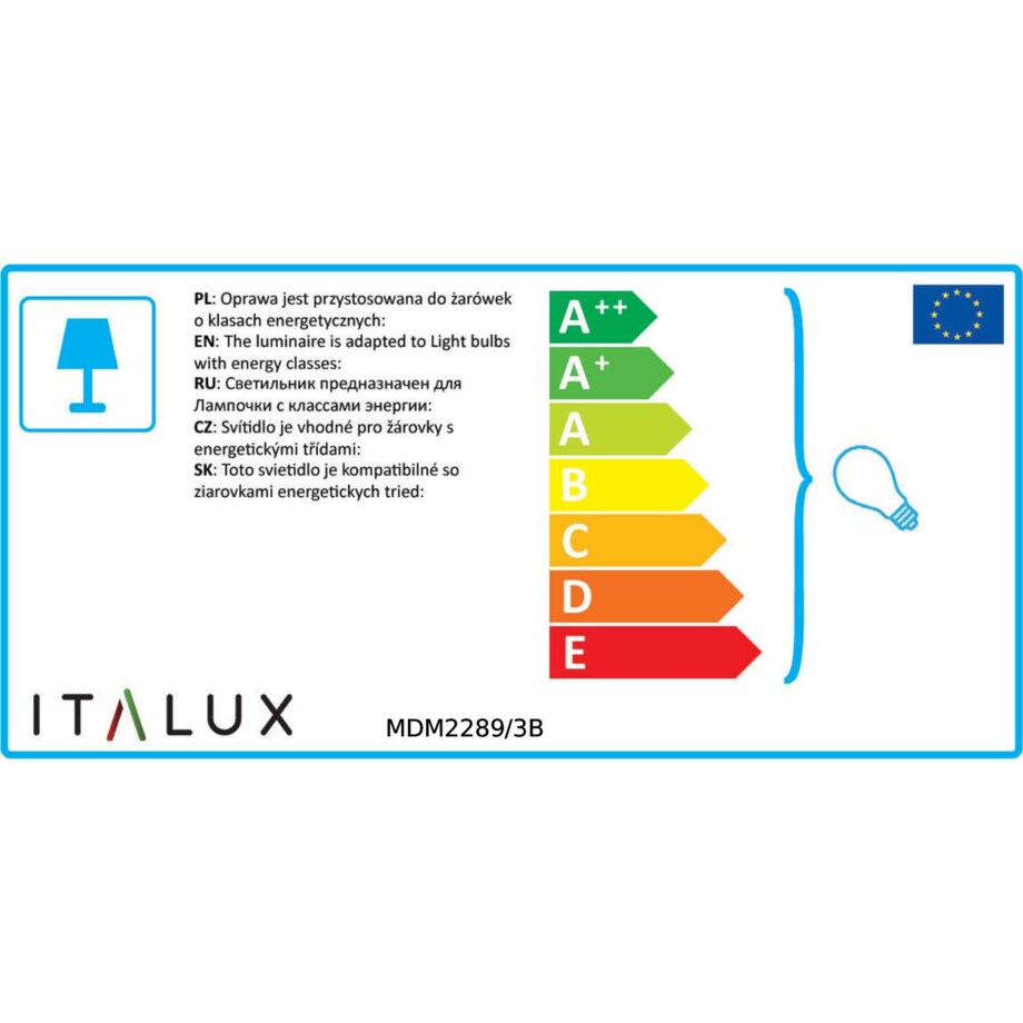 LAMPA wisząca MARANO MDM2289/3B Italux szklana OPRAWA kaskada ZWIS glamour chrom herbaciana
