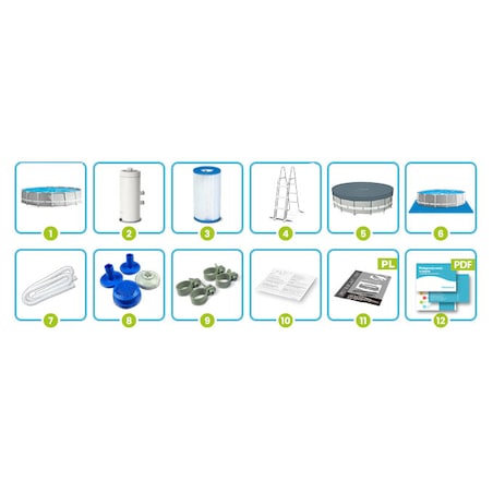 Basen ogrodowy stelażowy 457x107 Intex 26724