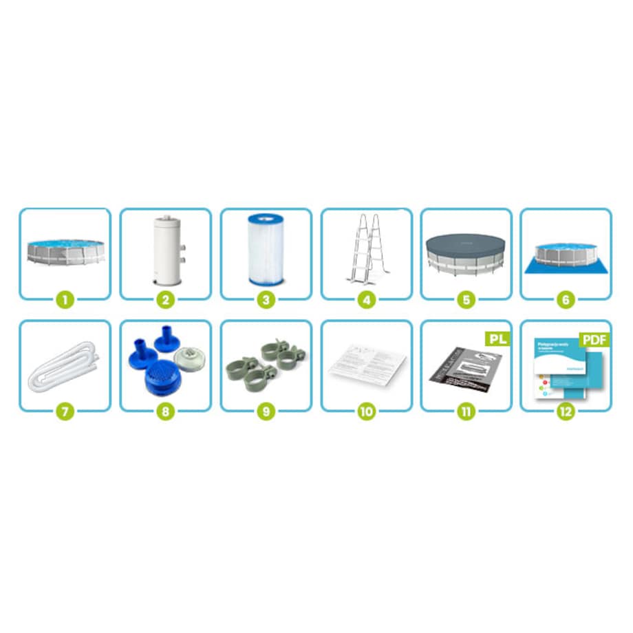 Basen ogrodowy stelażowy 457x107 Intex 26724