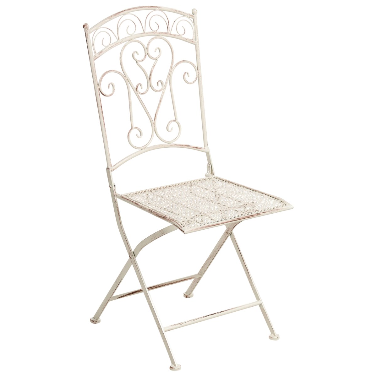 Zestaw 2 krzeseł ogrodowych JUINA Składane Metal Jasnobeżowy