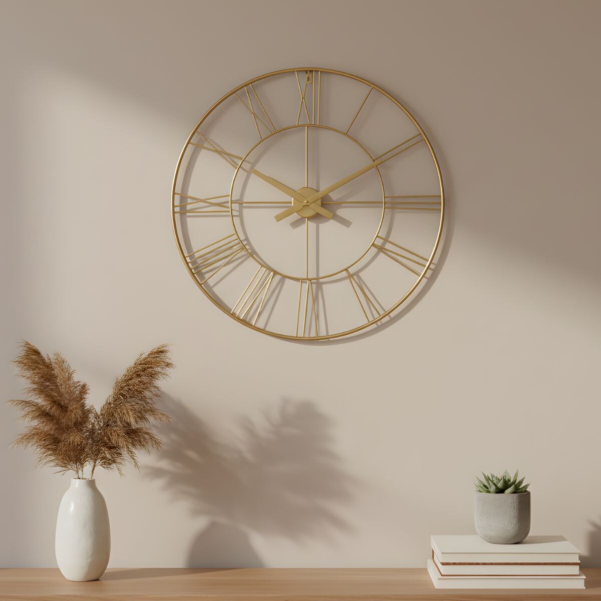 Zegar ścienny w stylu industrialnym ARATIO, Ø 70 cm