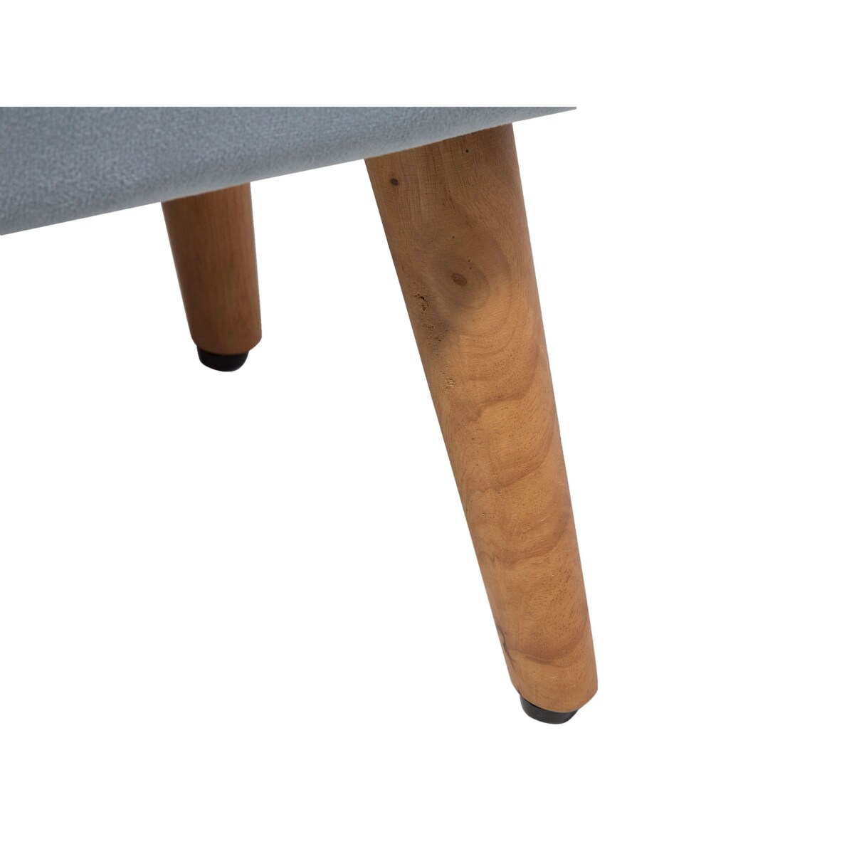 Stołek welurowy szary TAKOMA