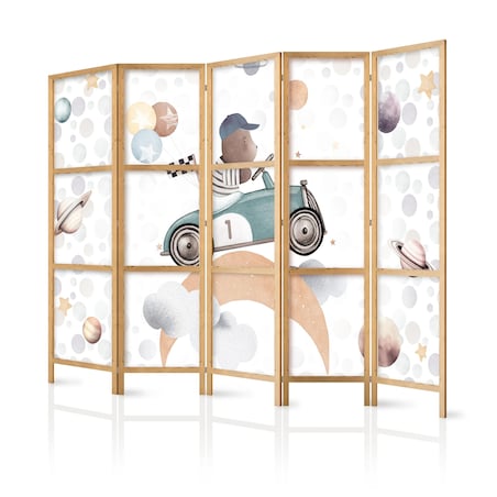 Parawan japoński Dla dzieci 225x172 cm 5-częściowy biały