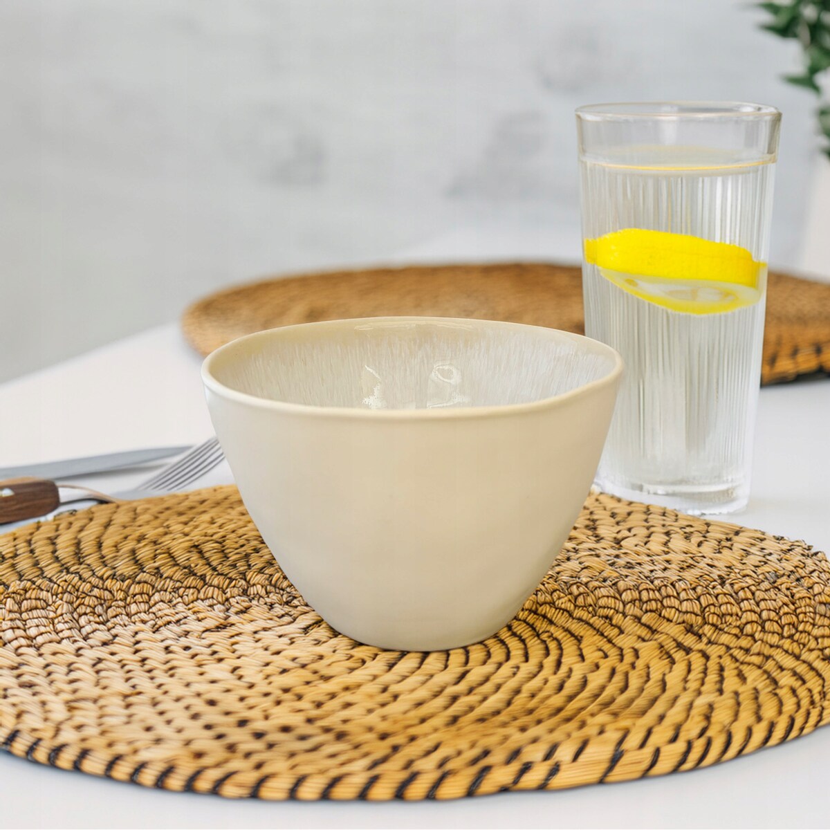 MISKA OBIADOWA BULIONÓWKA 800ml duża ceramiczna beżowa do zupy ramen