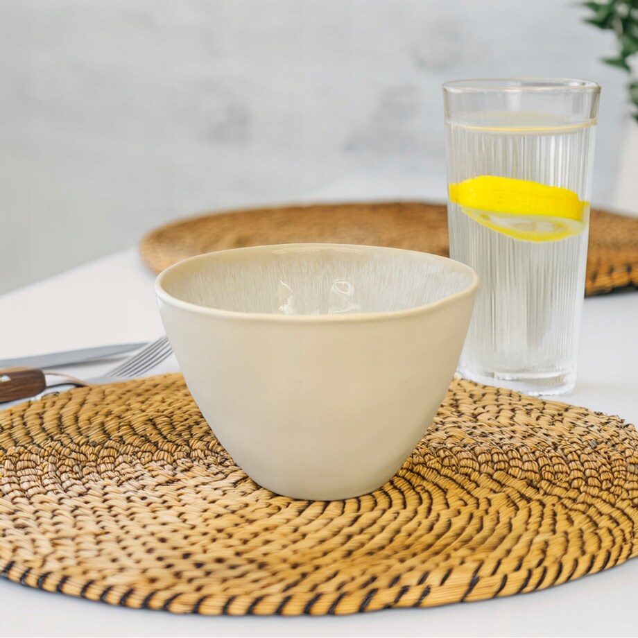 MISKA OBIADOWA BULIONÓWKA 800ml duża ceramiczna beżowa do zupy ramen