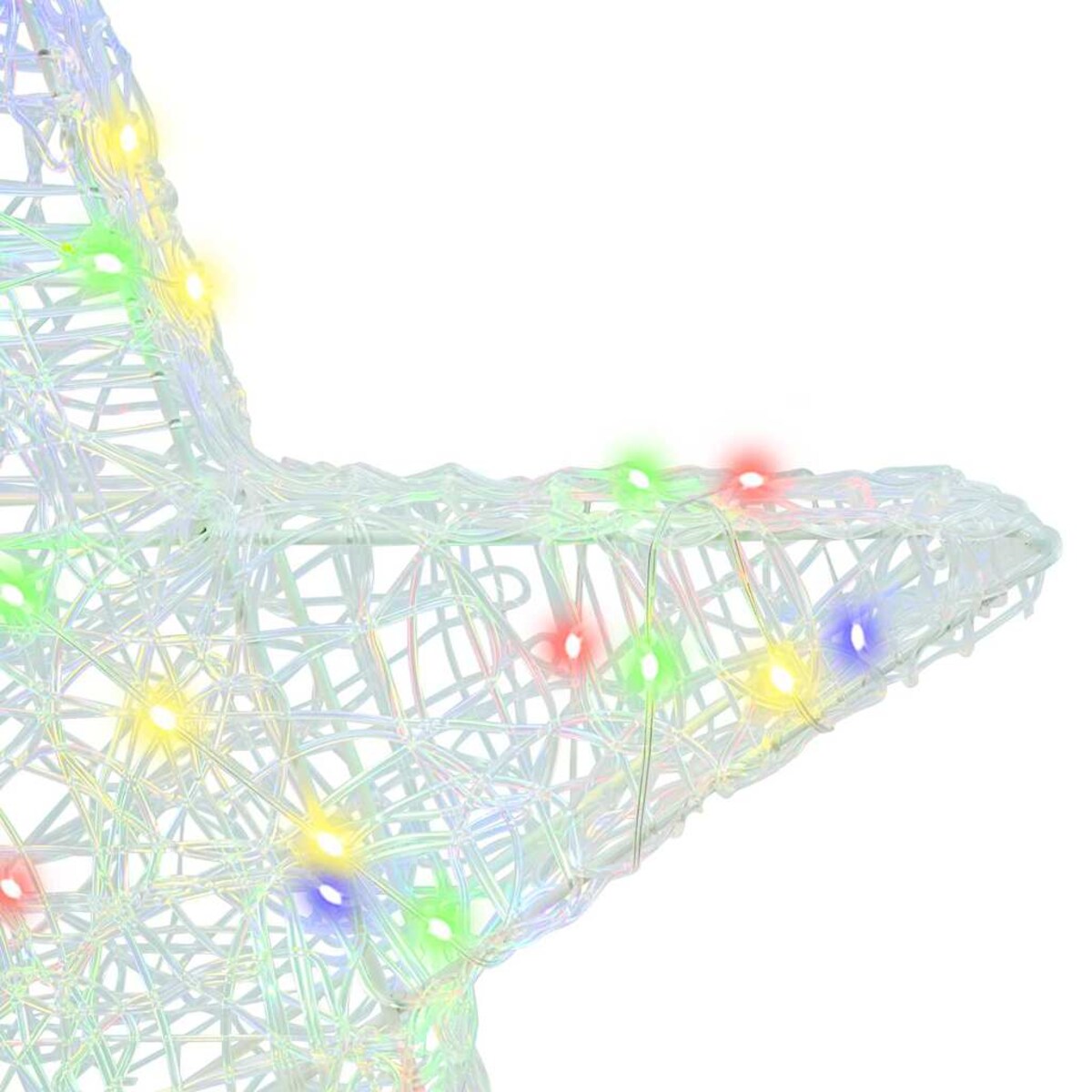 vidaXL 3D Gwiazda Wielokolorowe 55 x 53.5 x 10 cm Akryl