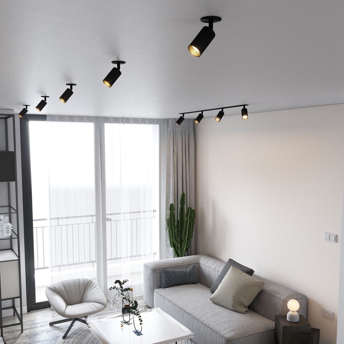 Lampa podtynkowa spot 4x GU10 AMIS BLACK 10809 TK Lighting czarno-złota ruchome reflektory sufitowe
