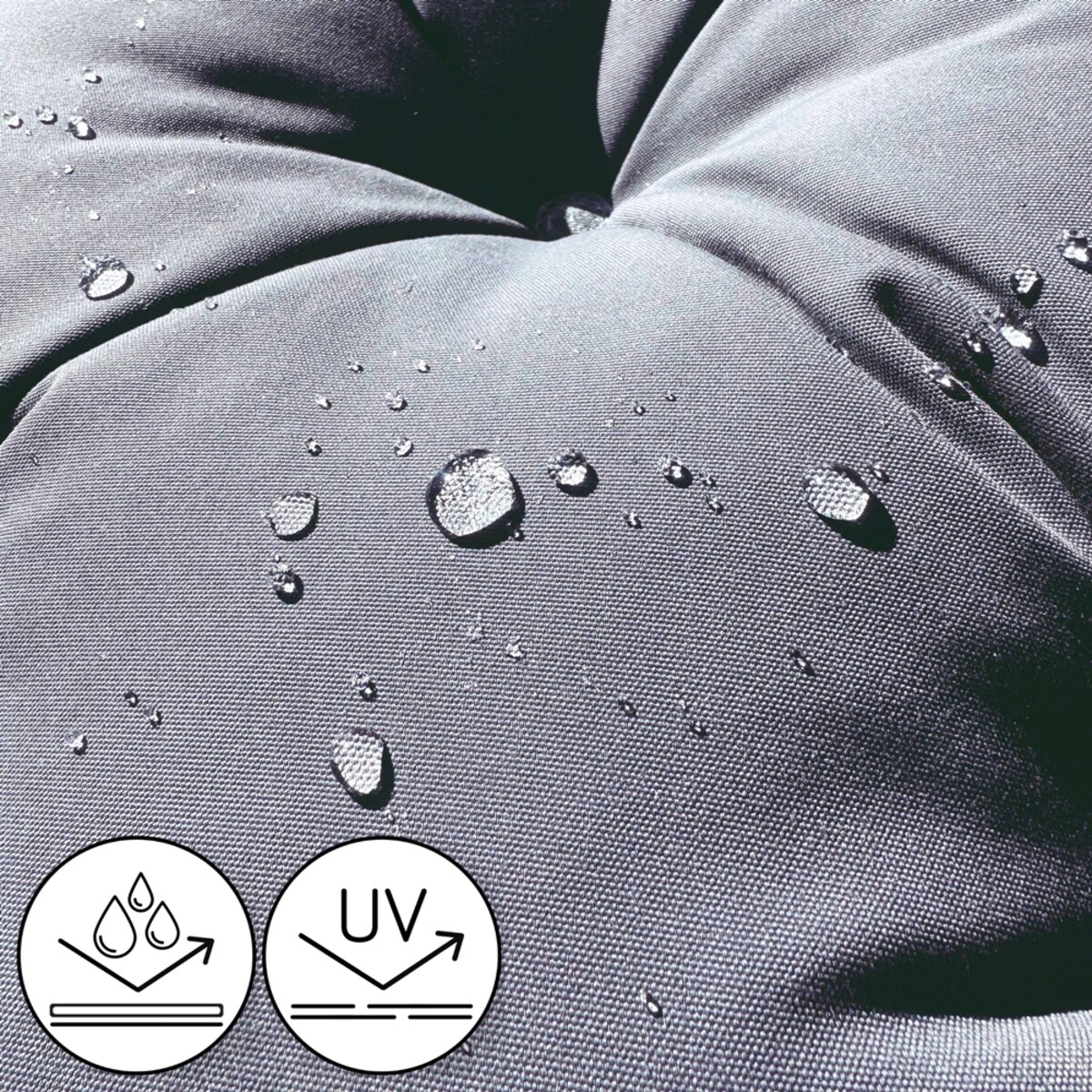 Zestaw 4 poduszek na krzesło/stołek, UV i wodoodporne, 45x45 cm, Zielony