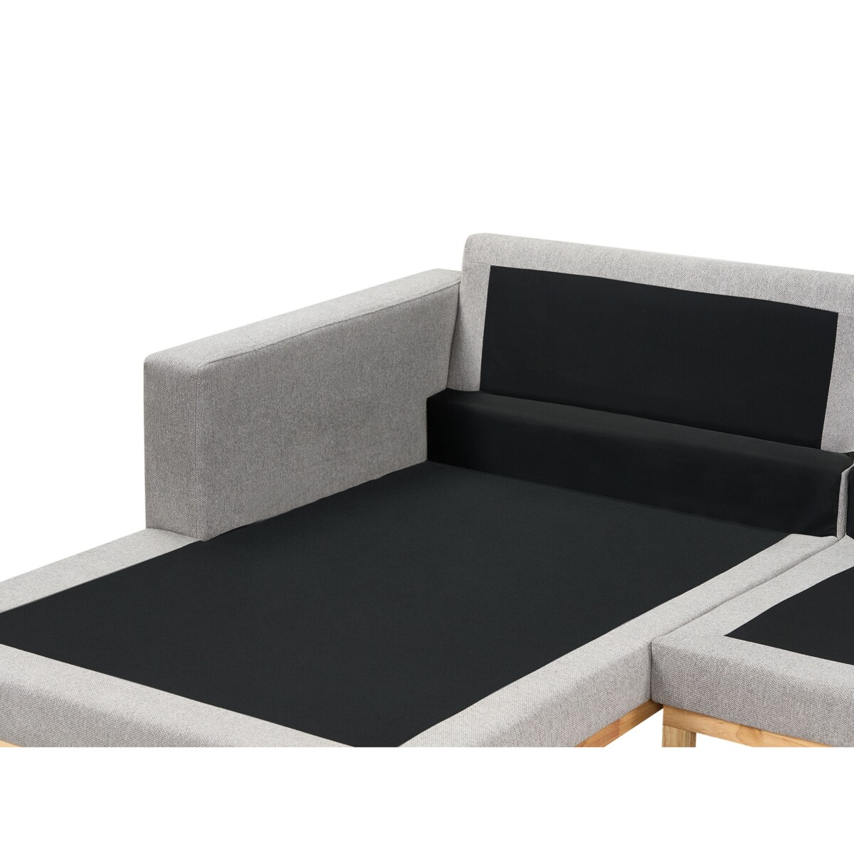 Sofa narożna prawostronna SIGGARD Szary Tkanina