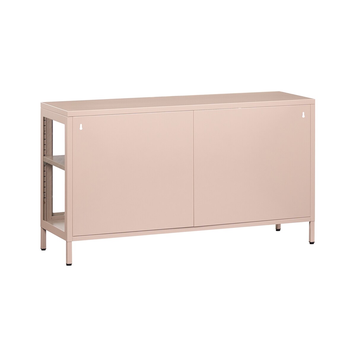 Szafka ze szklanymi drzwiami NEWPORT 115 cm Metal Beżowy