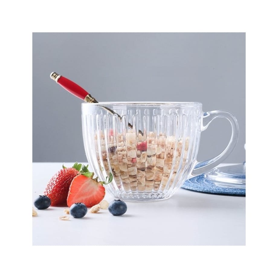 Filiżanka szklanka ryflowana duża 460 ml 1szt SZK152