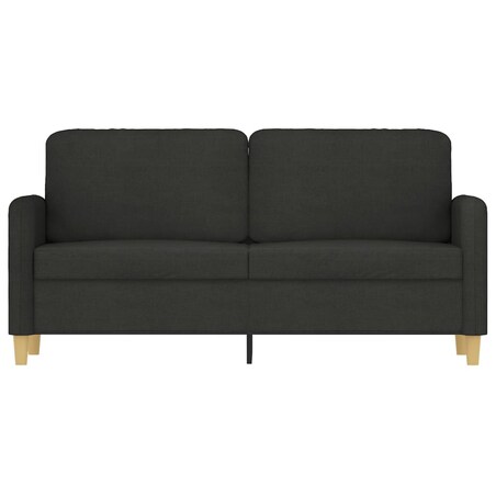 vidaXL Sofa 2-osobowa, czarna, 140 cm, tapicerowana tkaniną