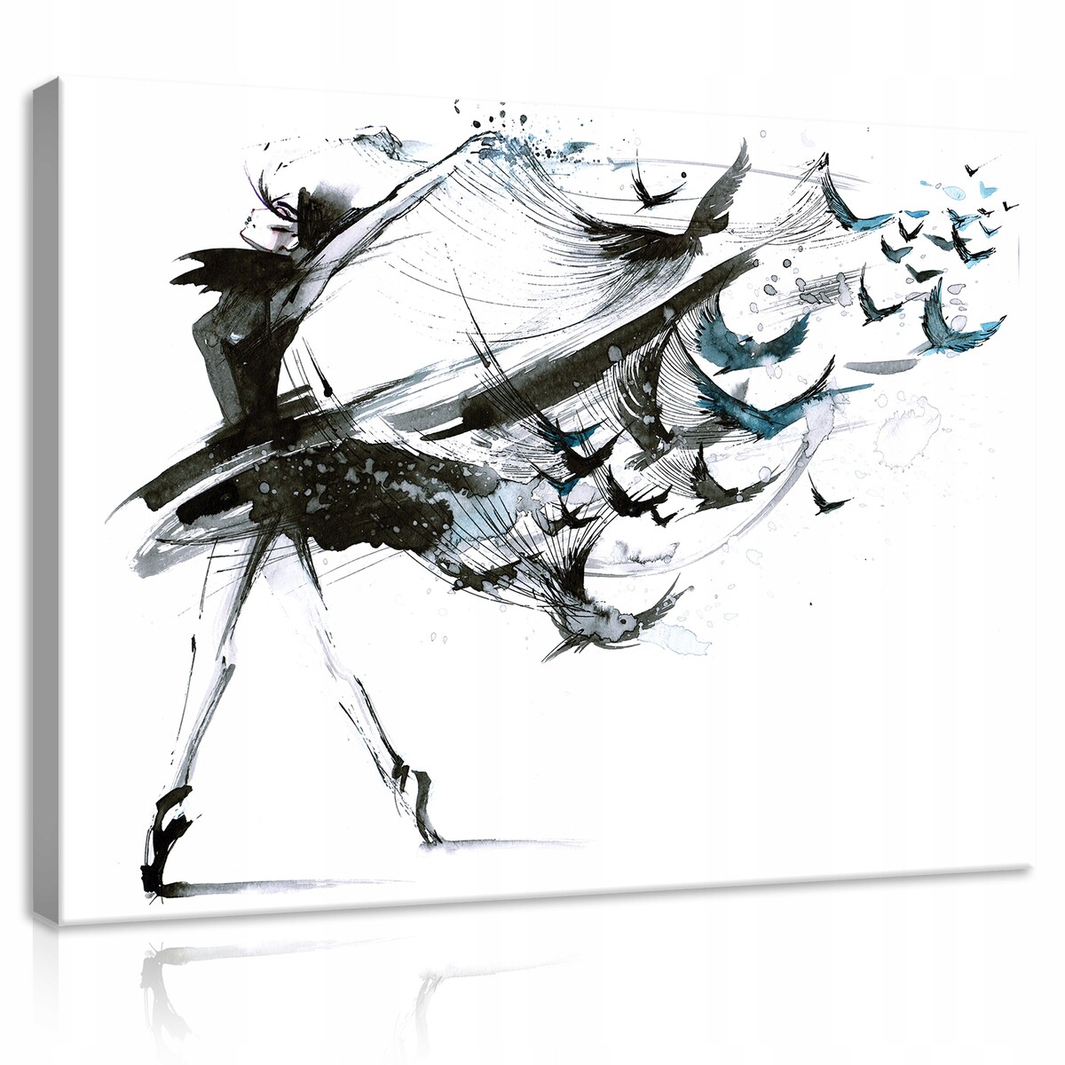 OBRAZ BALETNICA ABSTRAKCJA NOWOCZESNY DO SYPIALNI SALONU DUŻY 100x70