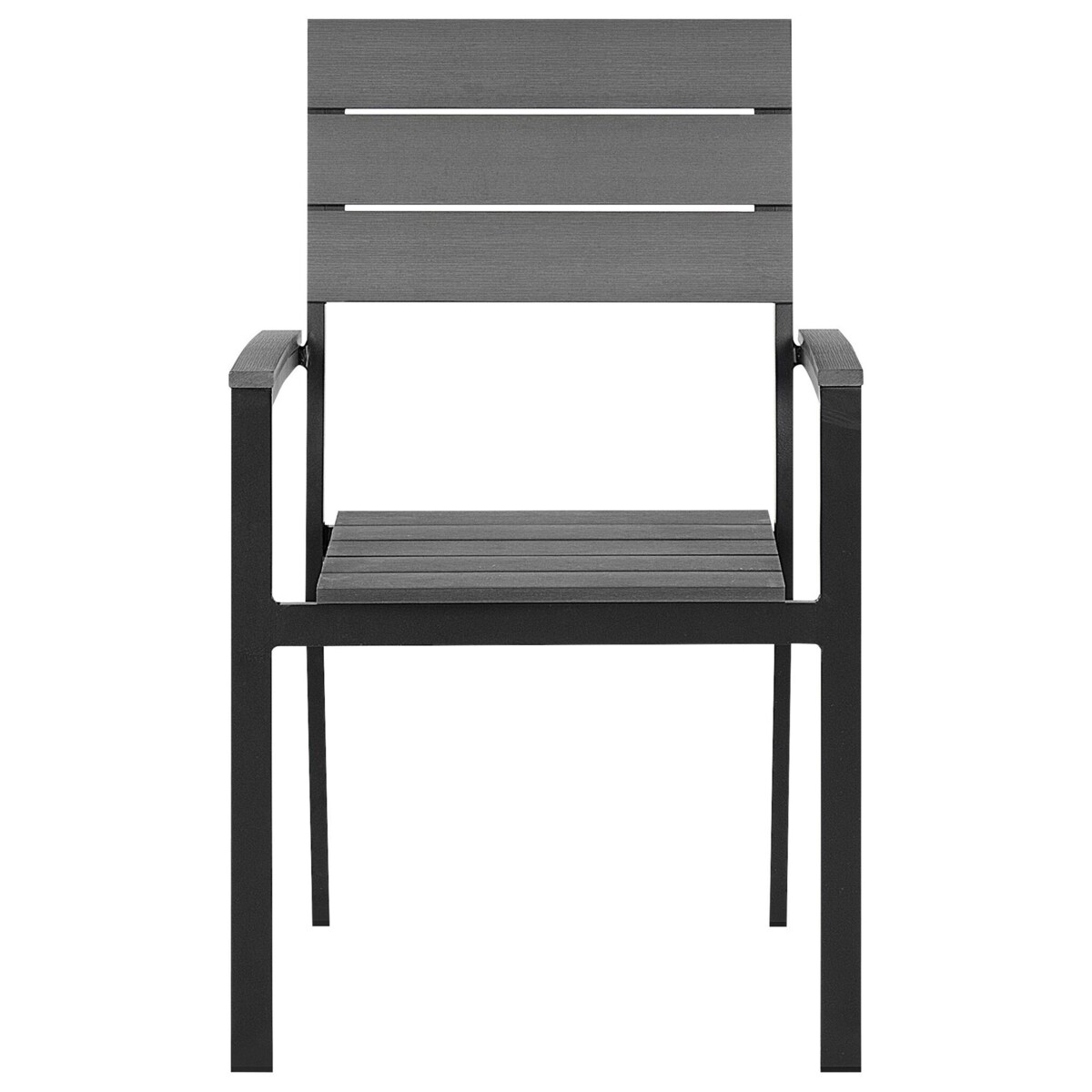 Zestaw 6 krzeseł ogrodowych szary COMO