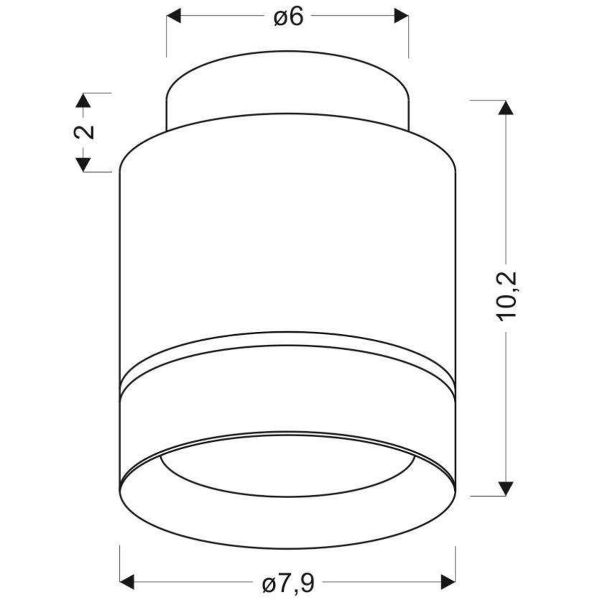 Industrialna LAMPA sufitowa 2275918 Candelux okrągła OPRAWA metalowa LED 12W 4000K downlight biały