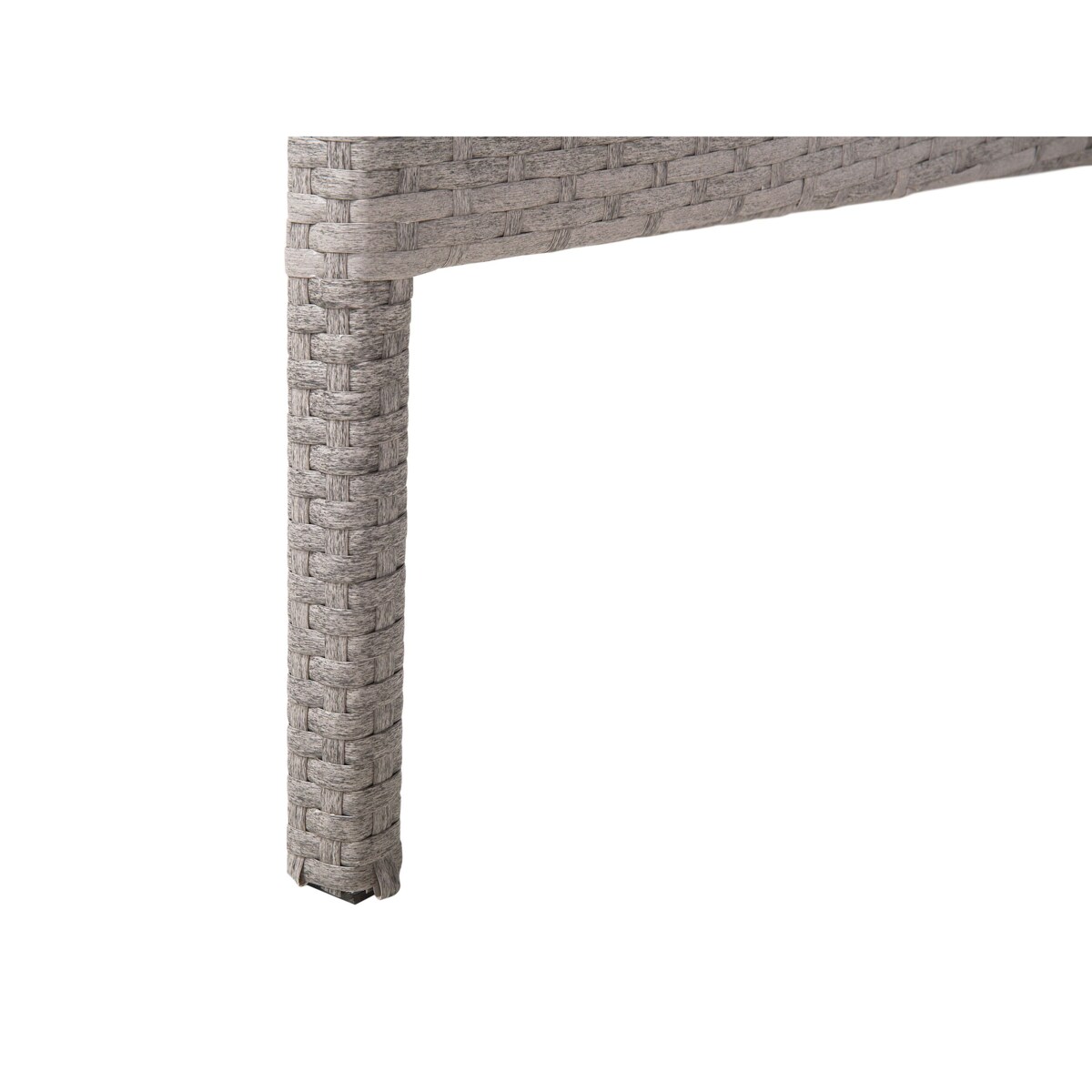 Stół ogrodowy z technorattanu 145 x 80 cm szary VITERBO