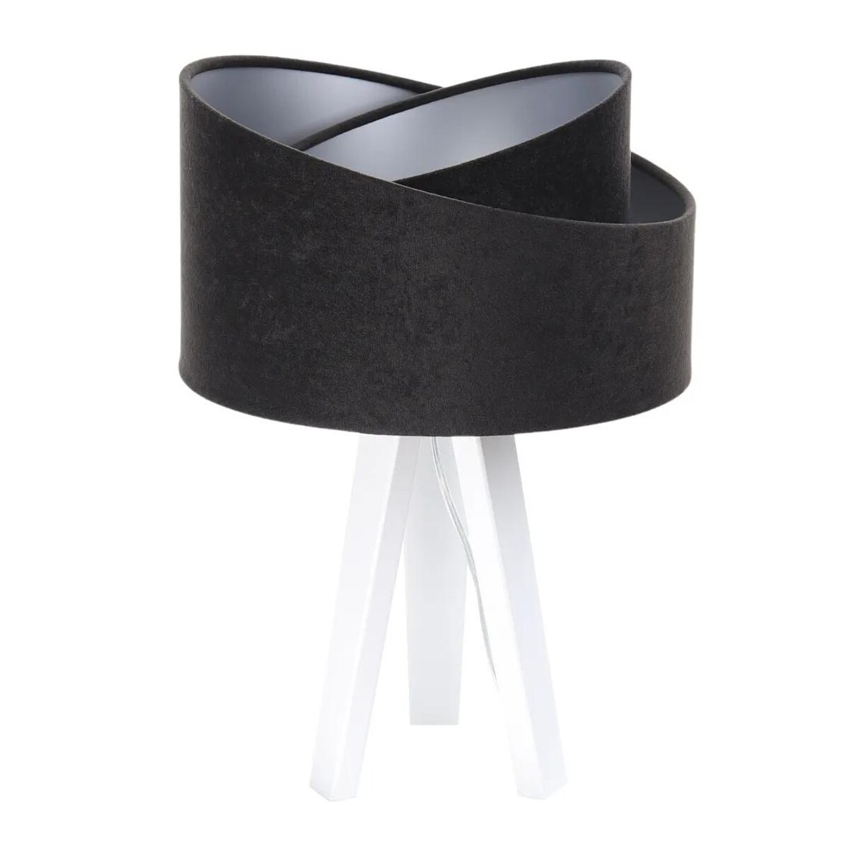 Lampa stołowa GEMSTONE czarna/srebrna/biała