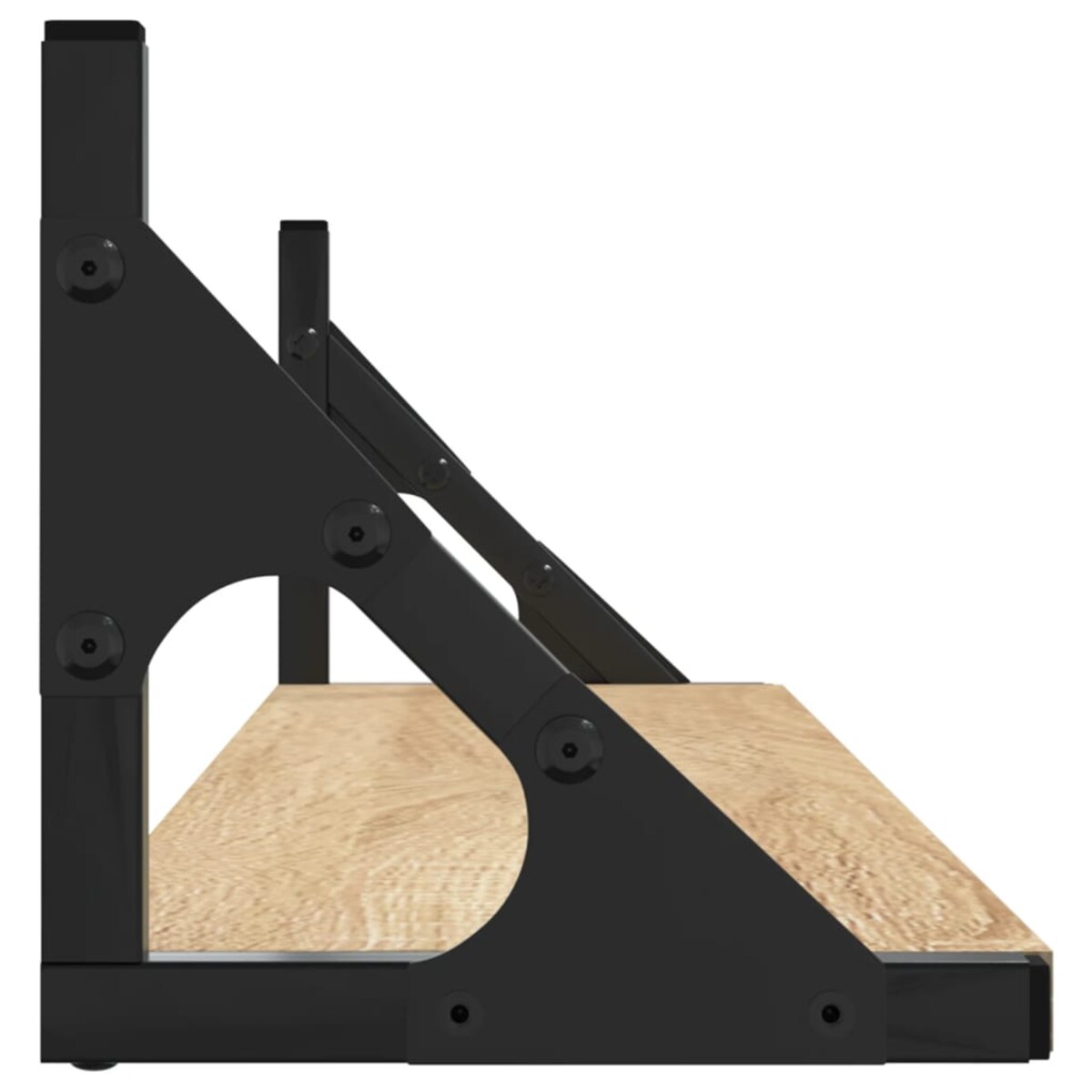 vidaXL Półki ścienne 2 szt. Dąb Sonoma 80x15x15,5 cm Drewno klejone