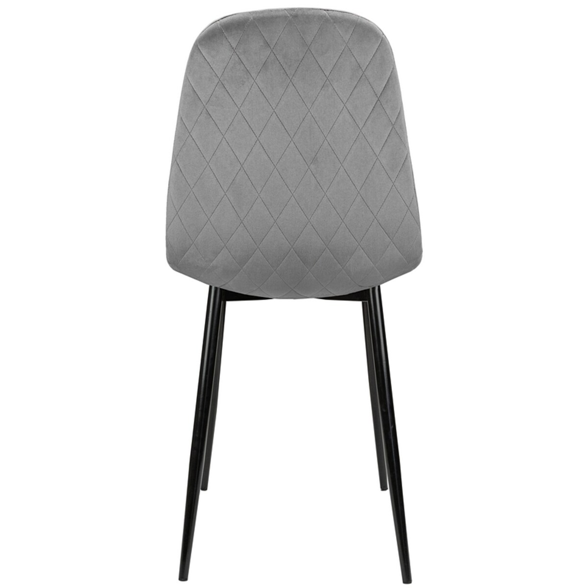 Krzesło tapicerowane welurowe do salonu jadalni szare nowoczesne