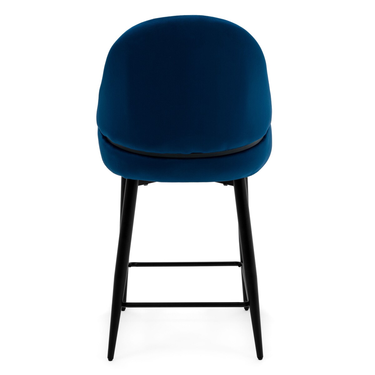 Hoker tapicerowany welurowy do salonu BERGAMO granatowy