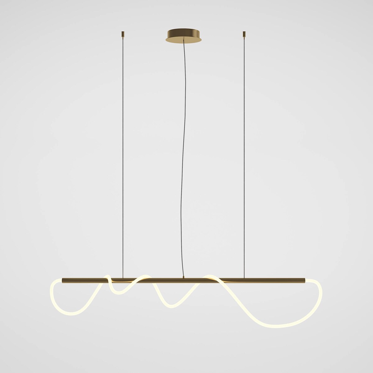 Ledowa lampa wisząca Rosa MOD166PL-L30G3K 30W do salonu złota