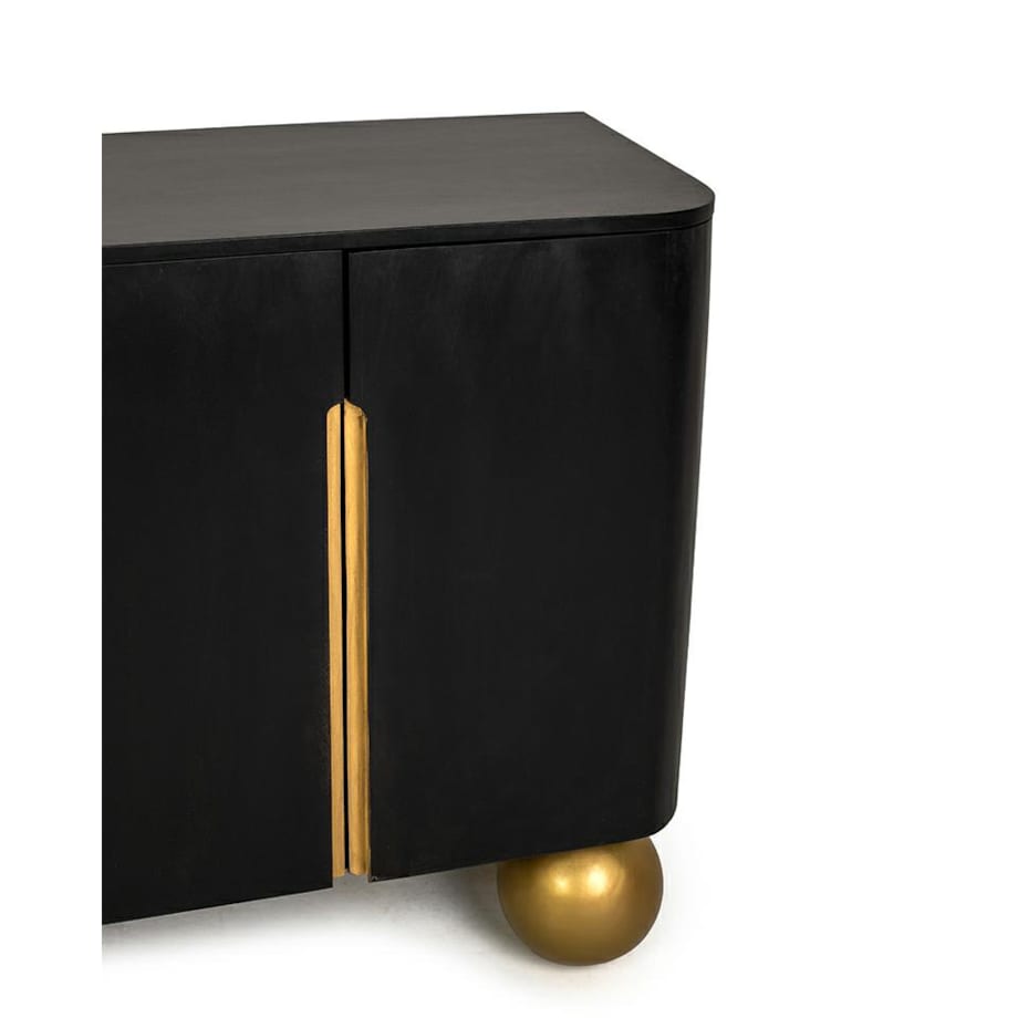 MaMaison komoda ORGANIC czarna / złota / drewno