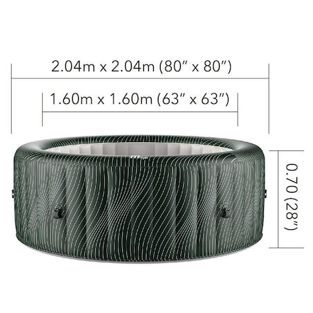 Dmuchane SPA z hydromasażem MSPA Meteor basen 6 osobowe 164 dysze LED 930l