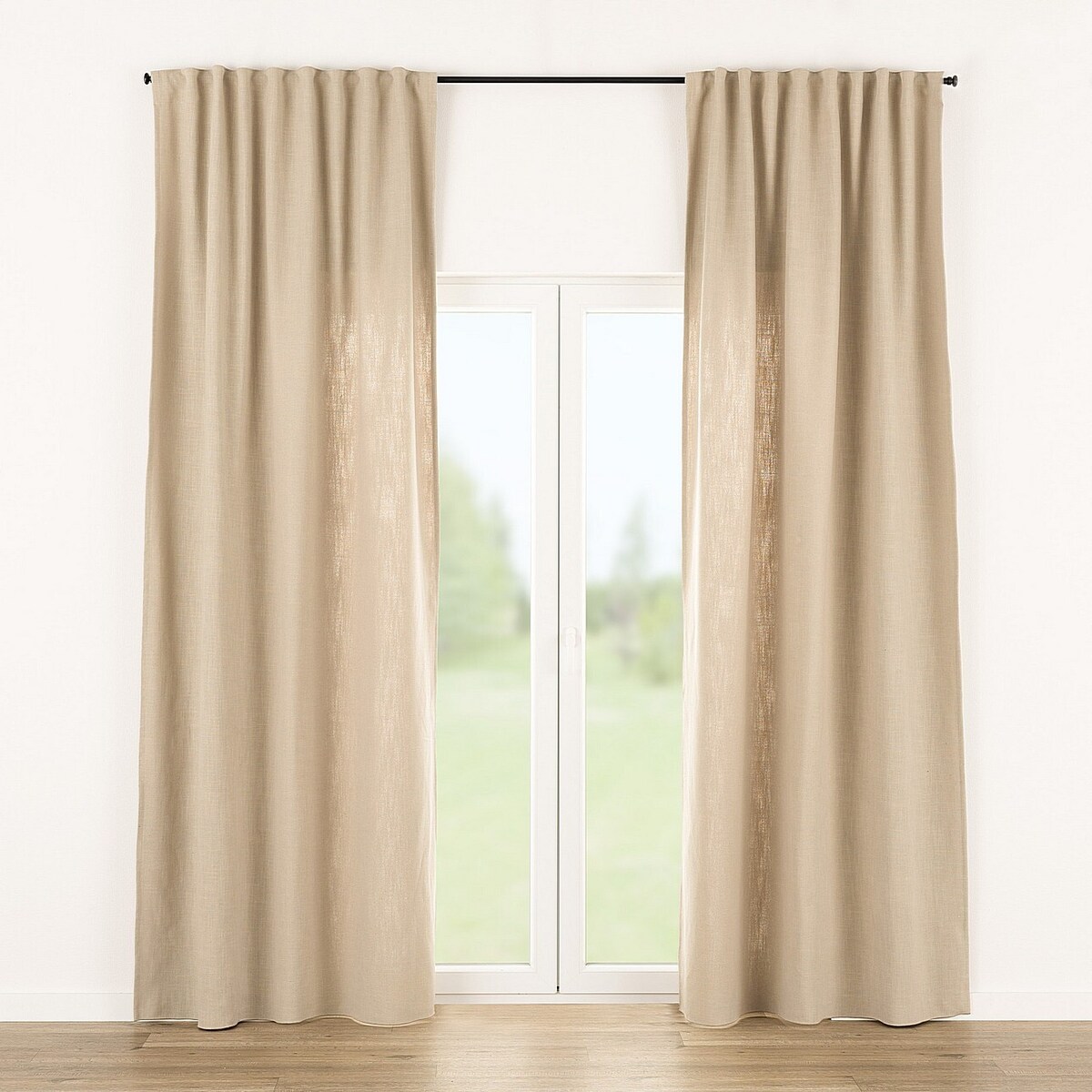 Zasłona gotowa na taśmie marszczącej 140x280cm sand 1 szt. 140x280 beżowy