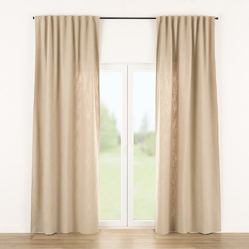 Zasłona gotowa na taśmie marszczącej 140x280cm sand 1 szt. 140x280 beżowy
