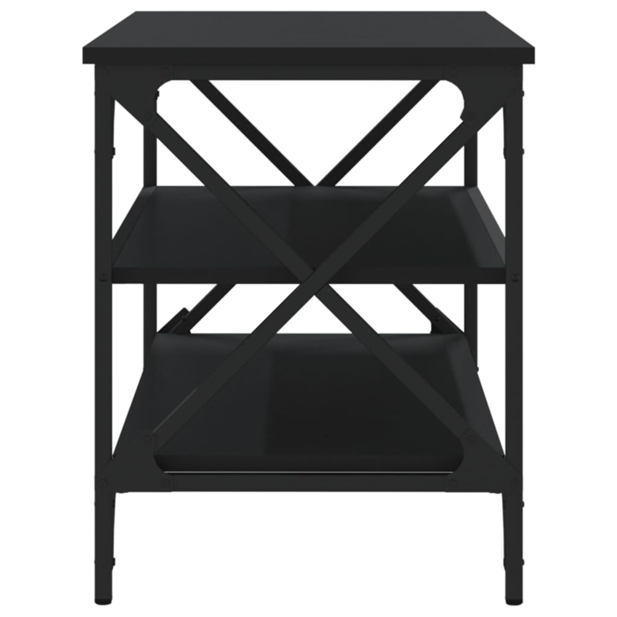 vidaXL Szafka pod TV, czarna, 80x40x50 cm, materiał drewnopochodny