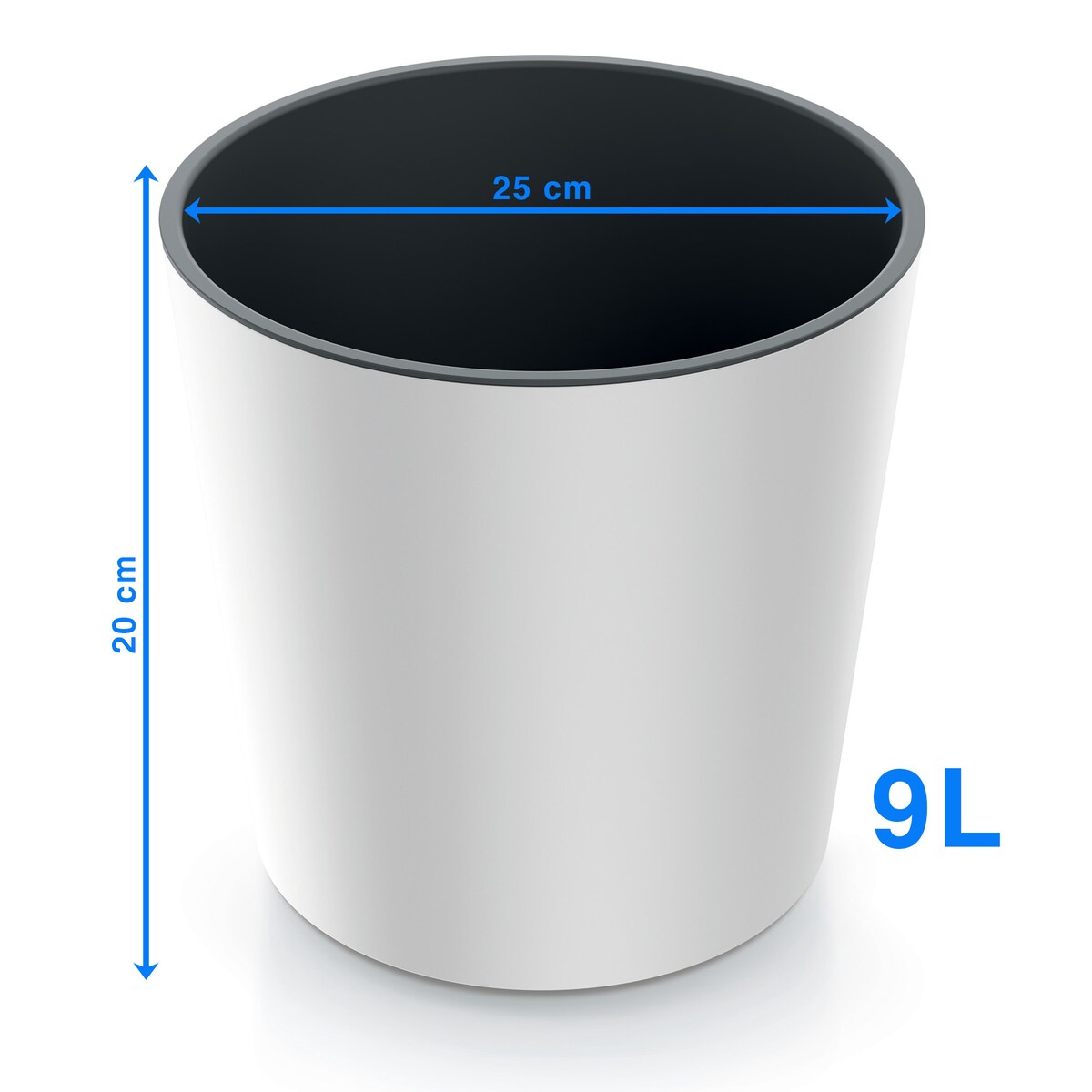 Doniczka Donica Ogrodowa 25 Cm Okrągła Na Taras Do Ogrodu Domu Biała
