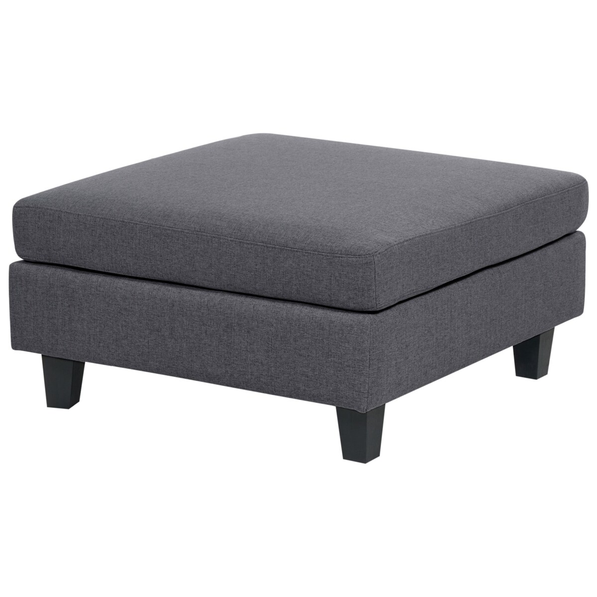 Sofa modułowa 3-osobowa z otomaną ciemnoszara UNSTAD