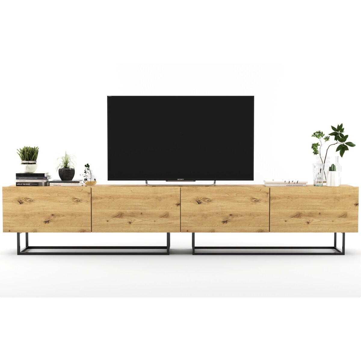 Szafka RTV Komoda Loft Industrialna Dąb Artisan Mat 240 cm
