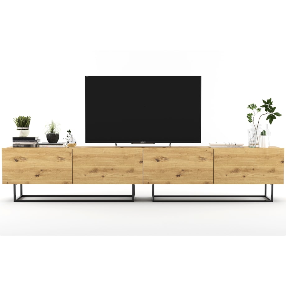 Szafka RTV Komoda Loft Industrialna Dąb Artisan Mat 240 cm