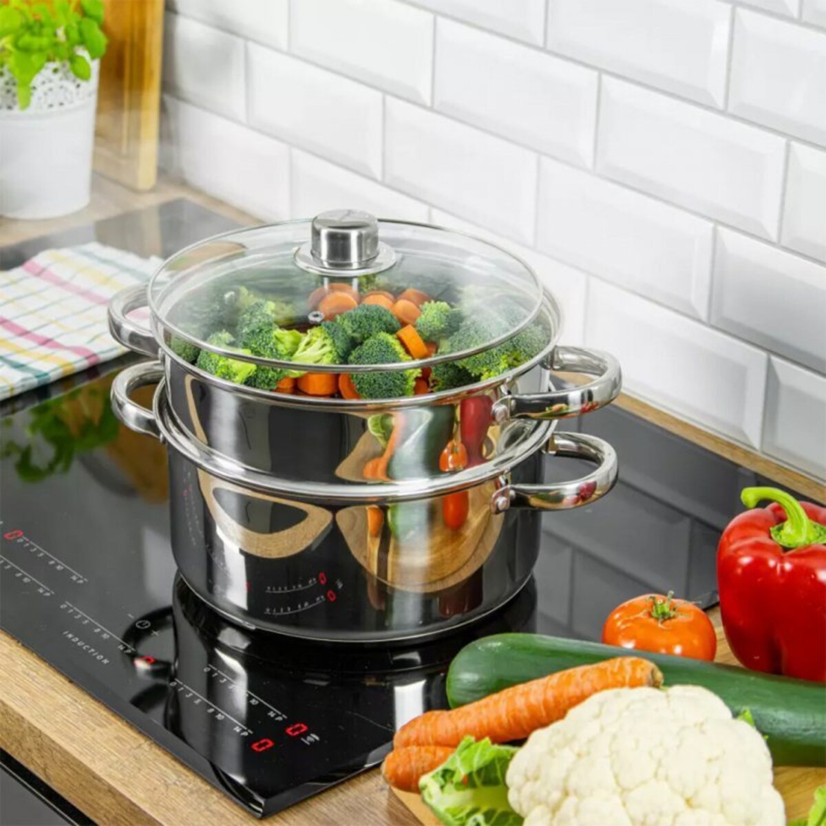 Garnek Na Parę Kinghoff 3 Elem. 24Cm Kh-3318